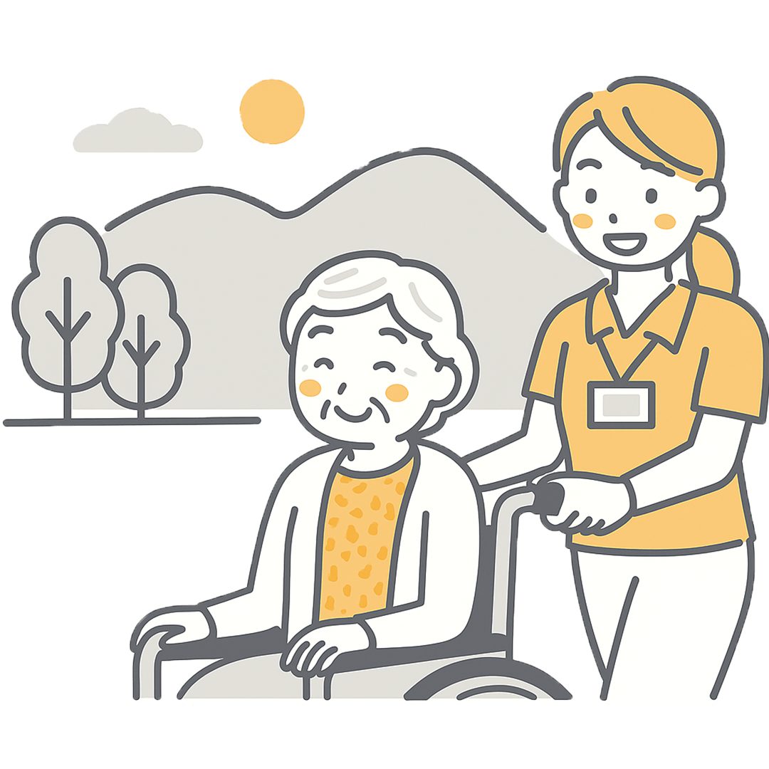 お散歩イラスト